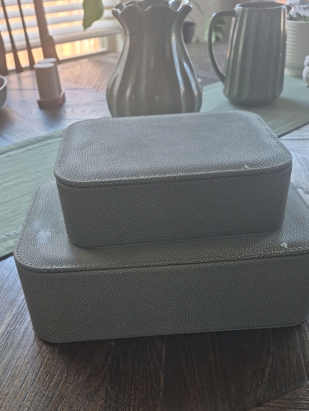 Hearth And Hand Green Storage Boxes Set Of Two